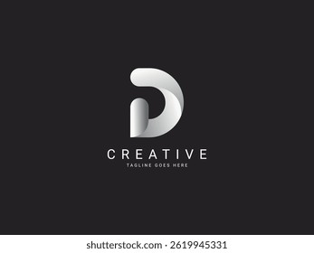 d modern letter logo design