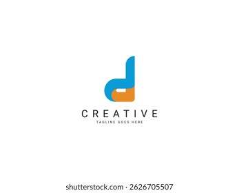 d modern letter logo design