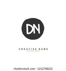 D N DN Initial abstract logo concept vector
