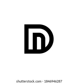 d n dn nd initial logo design vector graphic idea creative