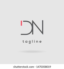 D & N double letter logo design vector template