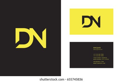 D N joint logo letter icon template