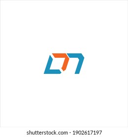 D N letter logo vector design on white color background. dn icon