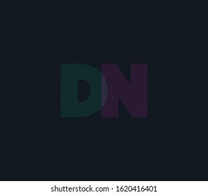 D N monogram logo alphabet abstract logo vector. elegant concept Logo Elements. Letters D&N icon vector.