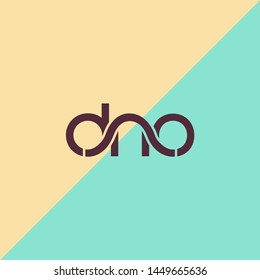 D N O joint letters logo design vector template