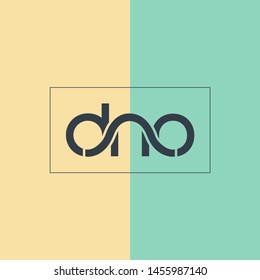 D N O joint letters logo design vector template