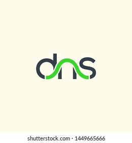 D N S joint letters logo design vector template