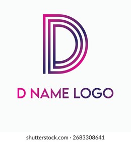d name logo abstrakt und stylish vektor