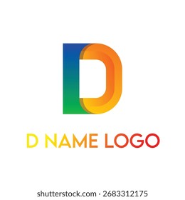 D name logo unique for business branding