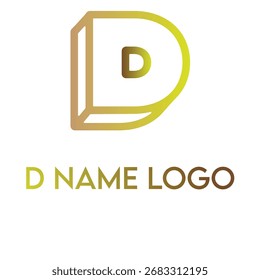 D name logo unique for business branding