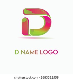 D name logo unique for business branding