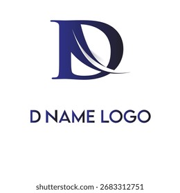 D name logo unique for business branding