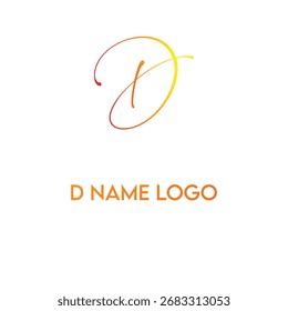 Logotipo del nombre de D único para la marca del negocio