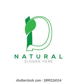 D Natural Green Logo Vector