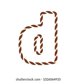 D Navy Rope Letter Logo Icon Design