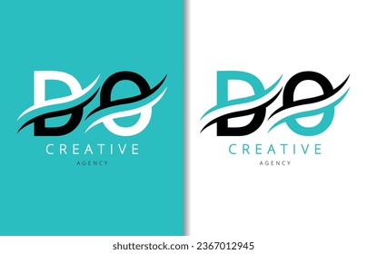 D O Letter Logo Design with Background and Creative company logo. Modern Lettering Fashion Design. Vector illustration