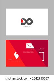 D & O letters Joint logo icon with business card vector template.
