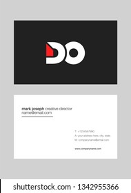 D & O letters Joint logo icon with business card vector template.
