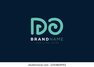 Diseño de logo D y O. Monograma del logotipo de las letras abstractas del DO. Este diseño de logotipo es el proceso de crear un símbolo visual que representa una marca, empresa o individuo.