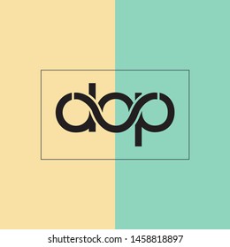 D O P letters joint logo design vector template