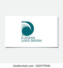 D OCEAN WAVE LOGO DESIGN