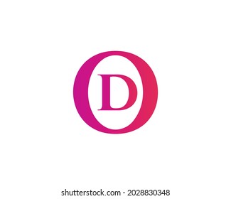 D and OD letter logo design vector template