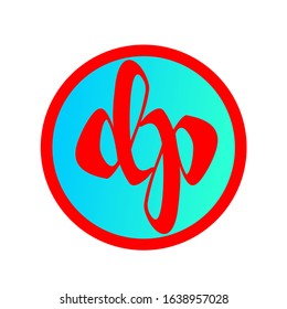 D P ambigram vector logo art illustration,flat design for corporate branding