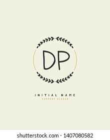 D P DP Beauty vector initial logo,  