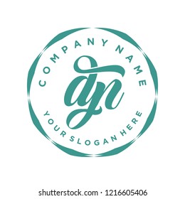 D P Initial handwriting logo vector