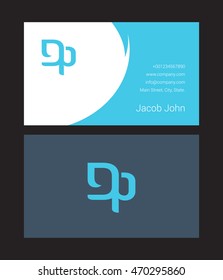 D & P Joint letter logo, with Business card
