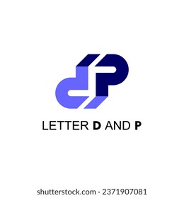 D and P letter good for logo, vector design 