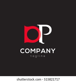 D & P Letter logo design vector element
