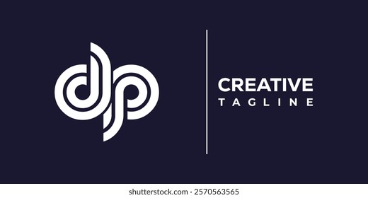D and P logo design. DP abstract Letters Logo Monogram. This logo design is the process of creating a visual symbol that represents a brand, company, or individual.