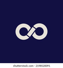 d and p logo in the shape on infinity 