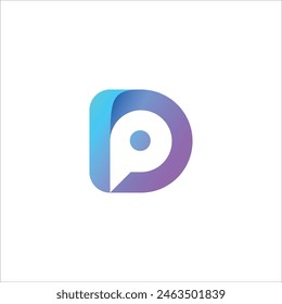 D and P modern logo design and letter logo