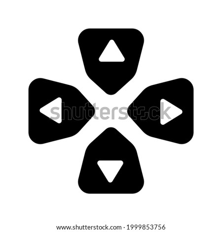 d pad icon or logo isolated sign symbol vector illustration - high quality black style vector icons