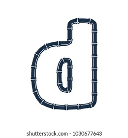 D Pipe Letter Logo Icon Design