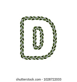 D Plant Letter Logo Icon Design