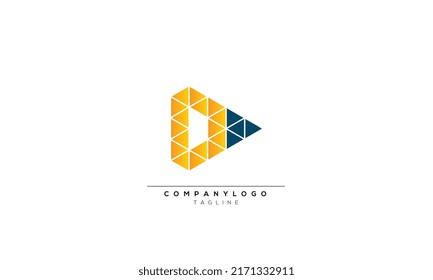 D Polygon Multi Color Logo Design