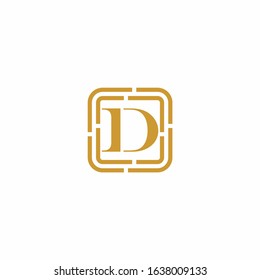 D Premium letter logo icon vector design