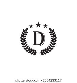 D premium letter logo template