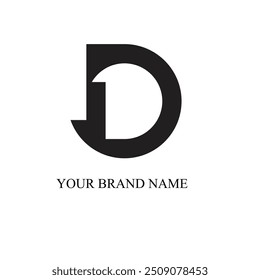 El logotipo profesional de la D con el fondo blanco