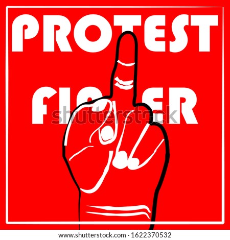 d and protest for reivindicative poster finger protest