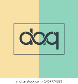 D A Q joint letter logo design template vector