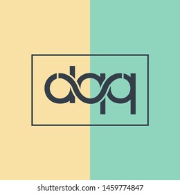 D Q Q joint letter logo design template vector