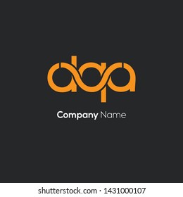 D Q A joint letters logo design vector template