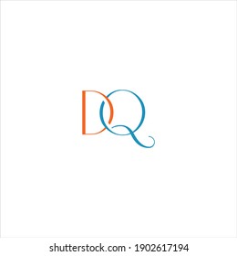 D Q letter logo vector design on white color background. dq icon