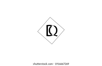 D Q letter logo vector design on white color background. dq icon