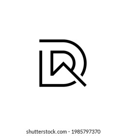 d r dr rd initial logo design vector template