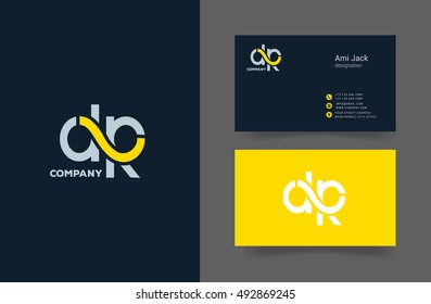 D R Letter logo, with Business card template
